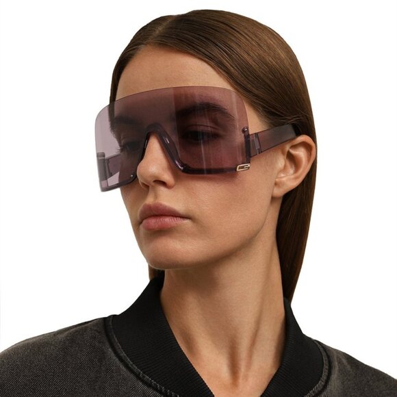 NEW GUCCI GG1631S 011 SUNGLASSES WOMEN VIOLET SHIELD EYEWEAR GUCCI - Picture 1 of 12
